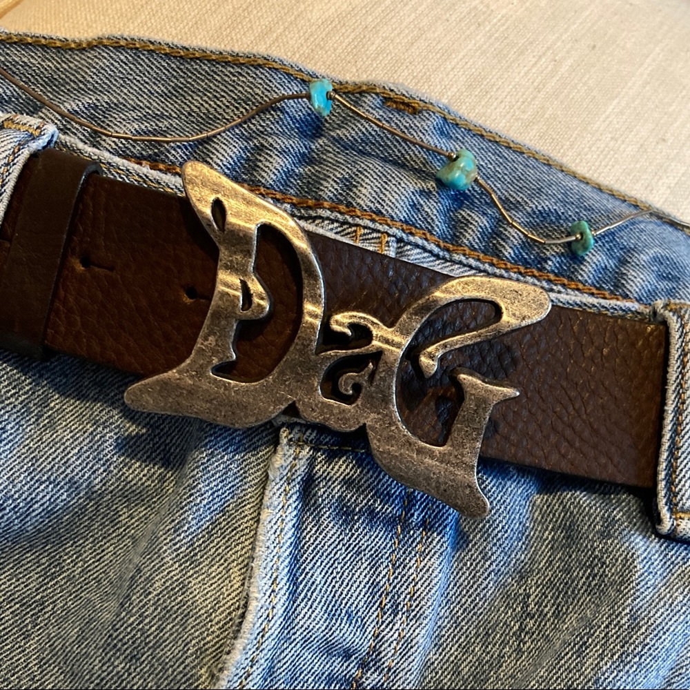 Dolce & Gabbana D&G Designer Logo belt boho hippy